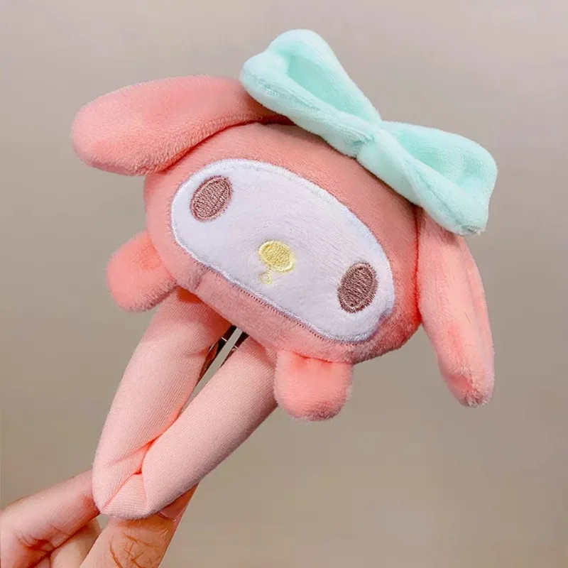 Creative cartoon Sanrio Kuromi Cinnamoroll Pompom Purin My melody sweet and cute doll hairpin fashion personalized decoration