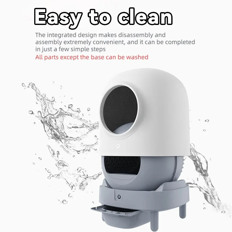 Wholesale Eco Friendly APP Controlled Smart Self-Cleaning Large Automatic Cat Litter Box New Design Bentonite Robot Cats Kittens