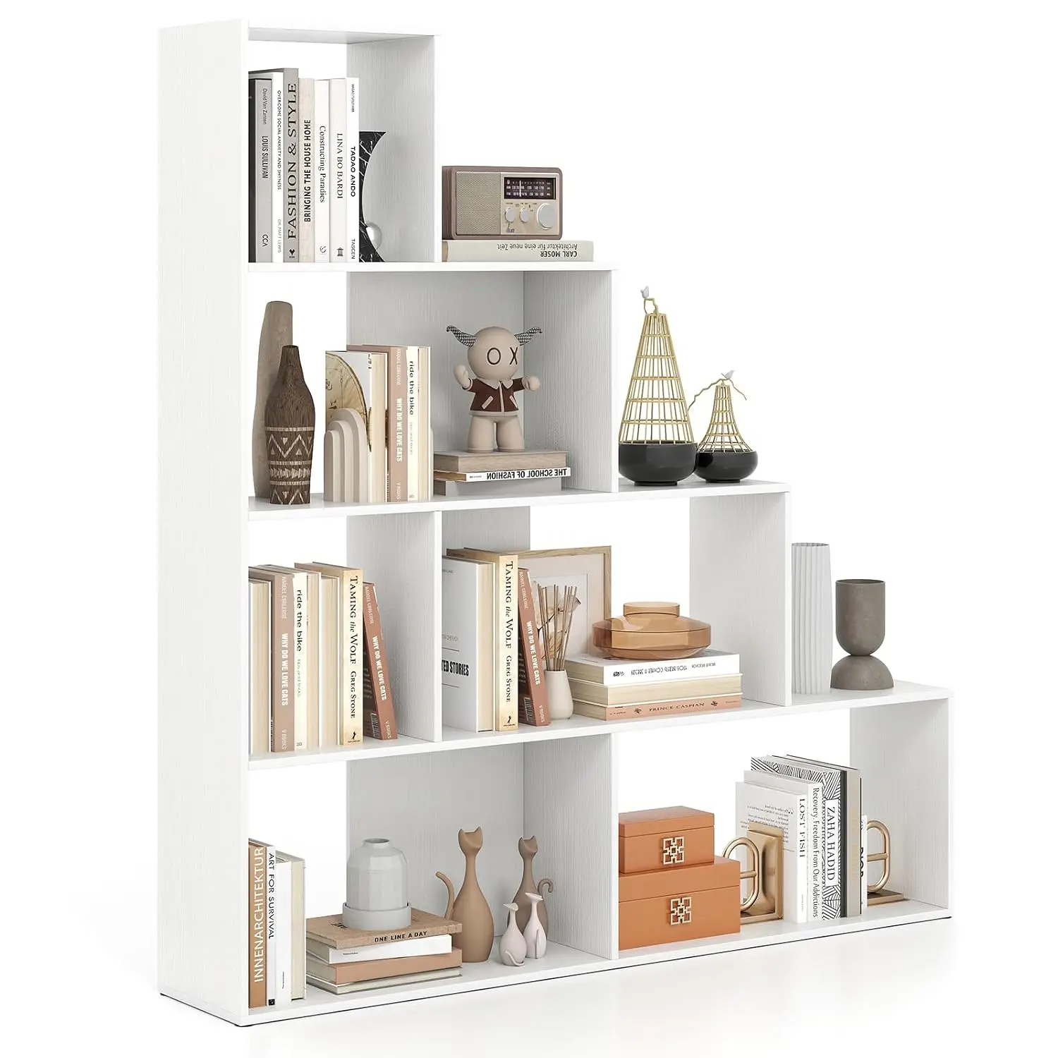 4-Tier Stepped Bookshelf 64