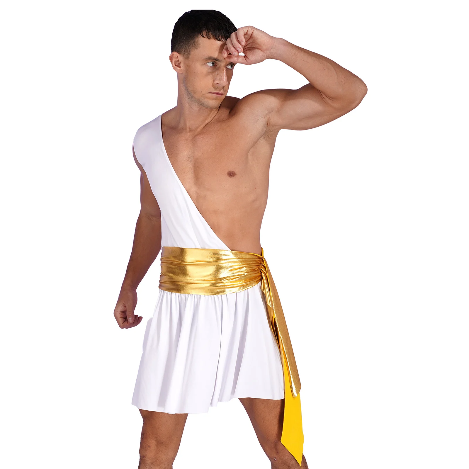 Griekse God Halloween Cosplay Oude Pantser Soldaat Uniform Middeleeuwse Ridderkrijgersets Voor Mannen Romeinse Gladiatorenkostuum