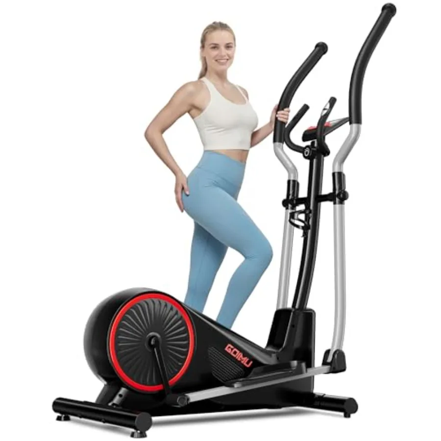 

Home Elliptical Machine with Hyper-Quiet Magnetic Drive 15.5IN Stride 350LBS Capacity Black Frame