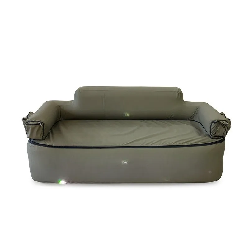 Outdoor Tactical Wind Inflatable Brushed Sofa Camping Equipment Elastic Silk Sofa Double L-Shaped Sofa Bed