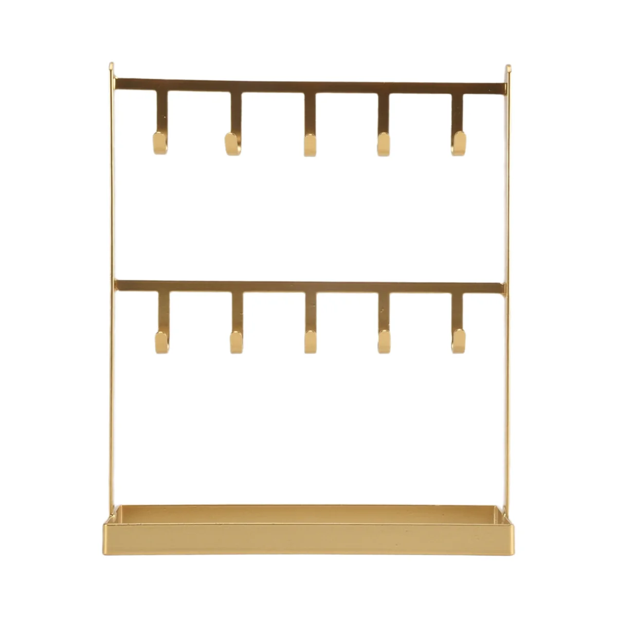 A53TT Tabletop Iron Jewelry Jewelry Earring Hanger Necklace Ring Earring Earring Shelf Display Shelf Porch Key Rack Gold