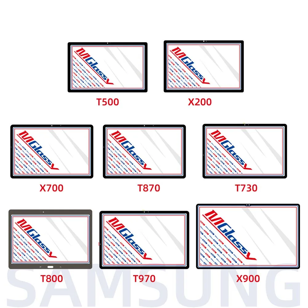 Musttby 5pc 1:1 OEM LCD Touch Screen Outer Lens+OCA For Samsung Galaxy Tab S7 S7+ plus T870 T875 T970 T975 T730 Replacement