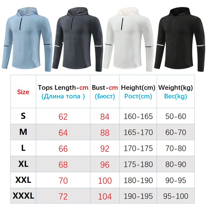 Men Hoodies Gym Sport Top Running Training Fitness Bodybuilding Sweatshirt Camping Outdoor Sportswear Male Hooded Hiking Jacket