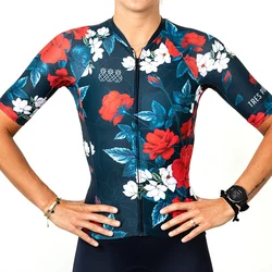 Women's Short Sleeve Cycling Jerseys Maillot Ciclismo Mujer Road Bike Clothing Quick Dry Bicycle Shirts Camisa De Time Summer