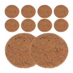 10pc Round Bird Cage Nesting Pigeon Mat Breeding Pads Coconut Fiber Bird Cage Box Liners Pour Mat Supplies Liner Material