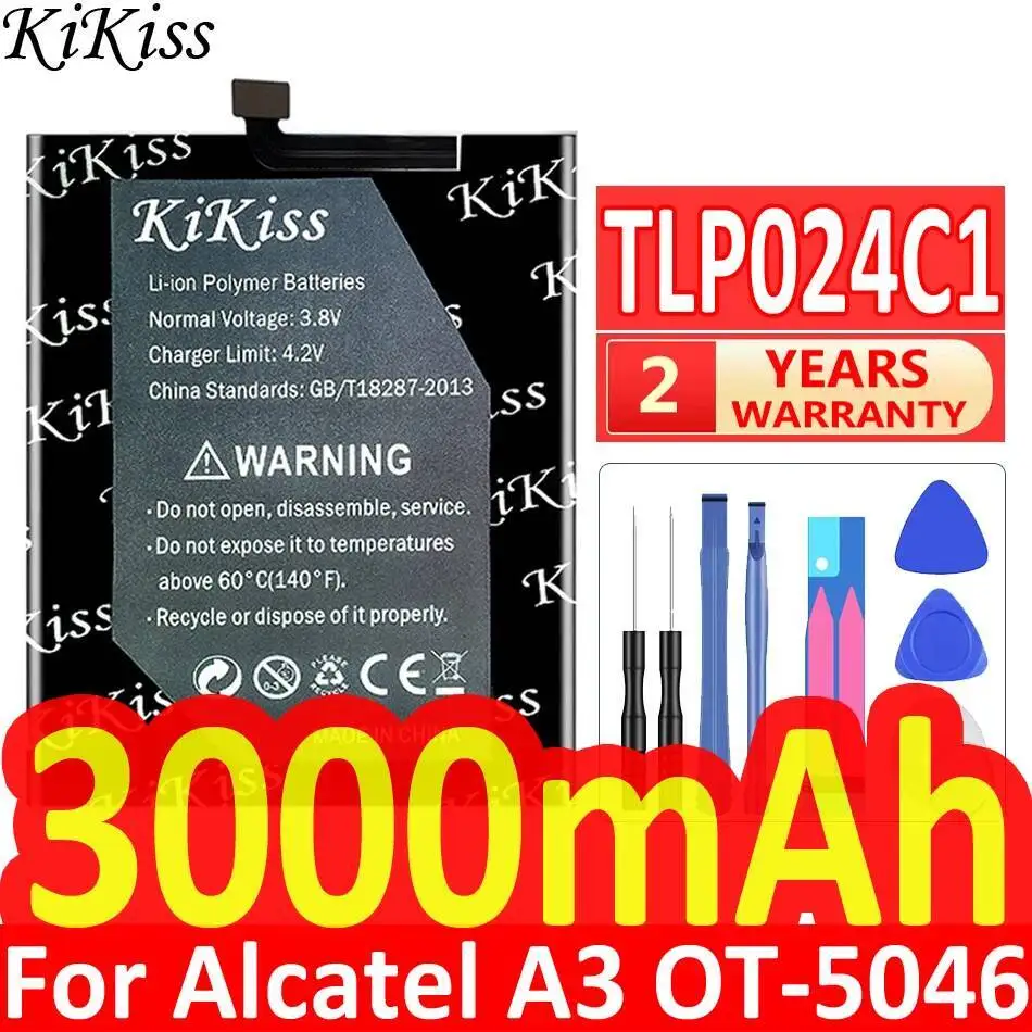 

Аккумулятор мобильного телефона 3000 мАч для Alcatel A3 OT-5046 Shine Lite OT-5080 5080X OT-5046D OT-5046Y 5046D 5046Y TLP024C1 TLP024CJ