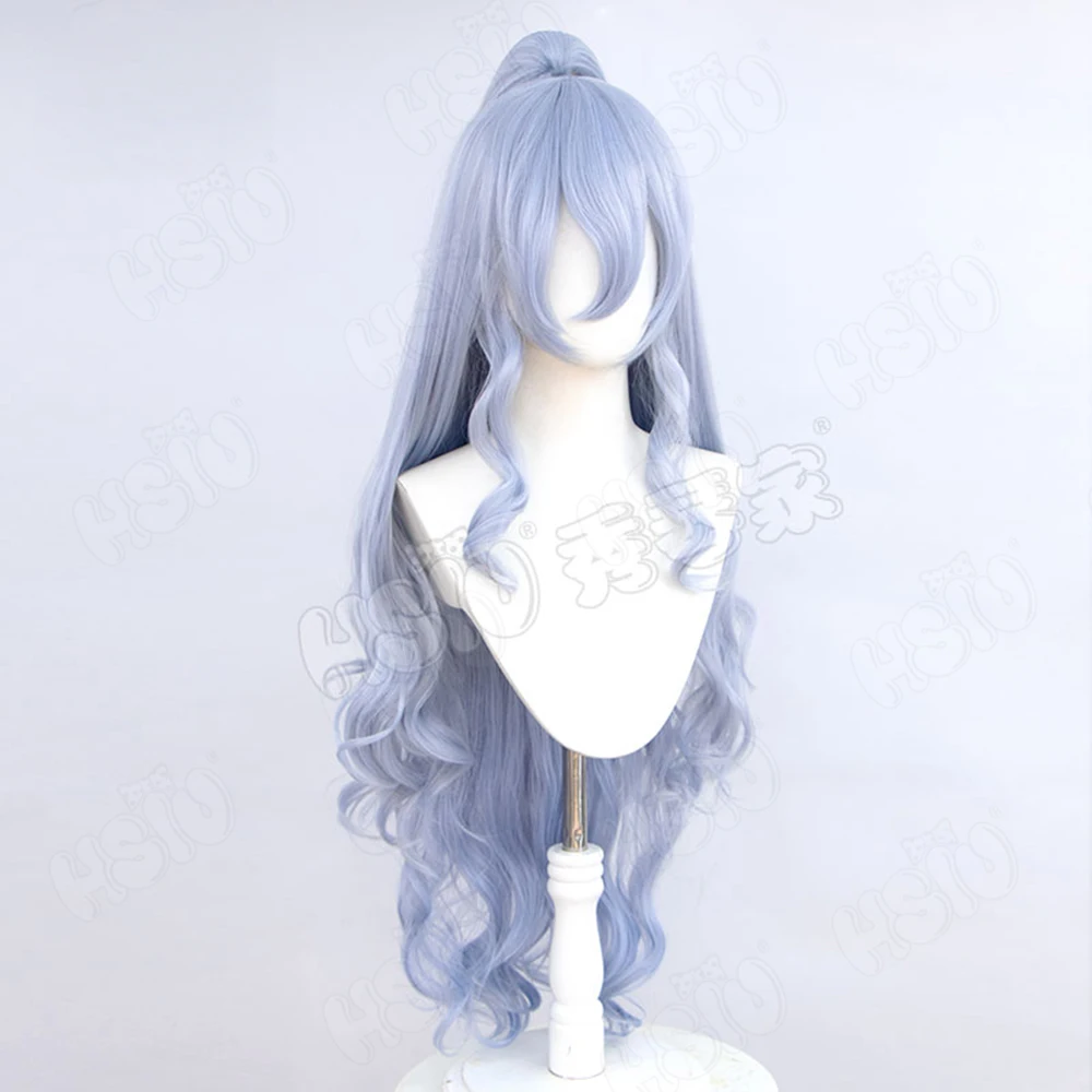 Game Arknights Lamian cosplay Wig 95CM Gradient gray blue long ponytail long hair Game cosplay Wig anime cosplay Wig