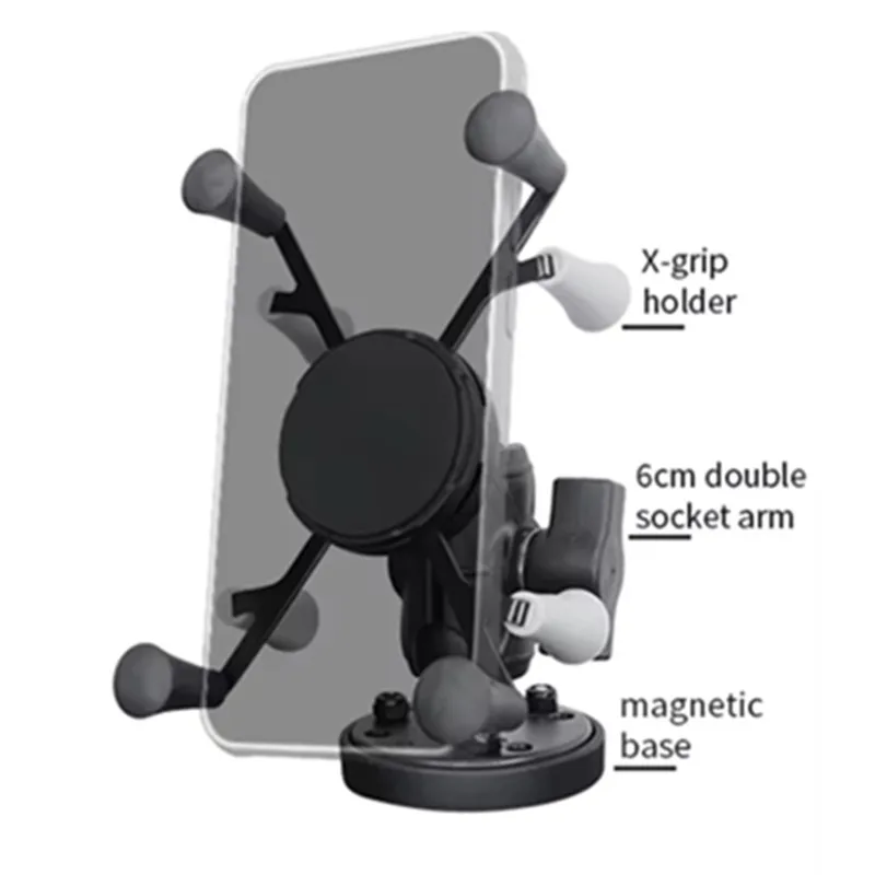 Adaptador de base esférica de 1 polegada Suporte magnético para telefone Suporte para telefone para carro Suporte magnético para todos os smartphones 
