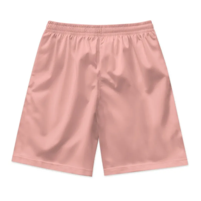 Pássaro Drawstring cintura Shorts masculino, shorts rosa de poliéster, secagem rápida, respirável, esporte Streetwear