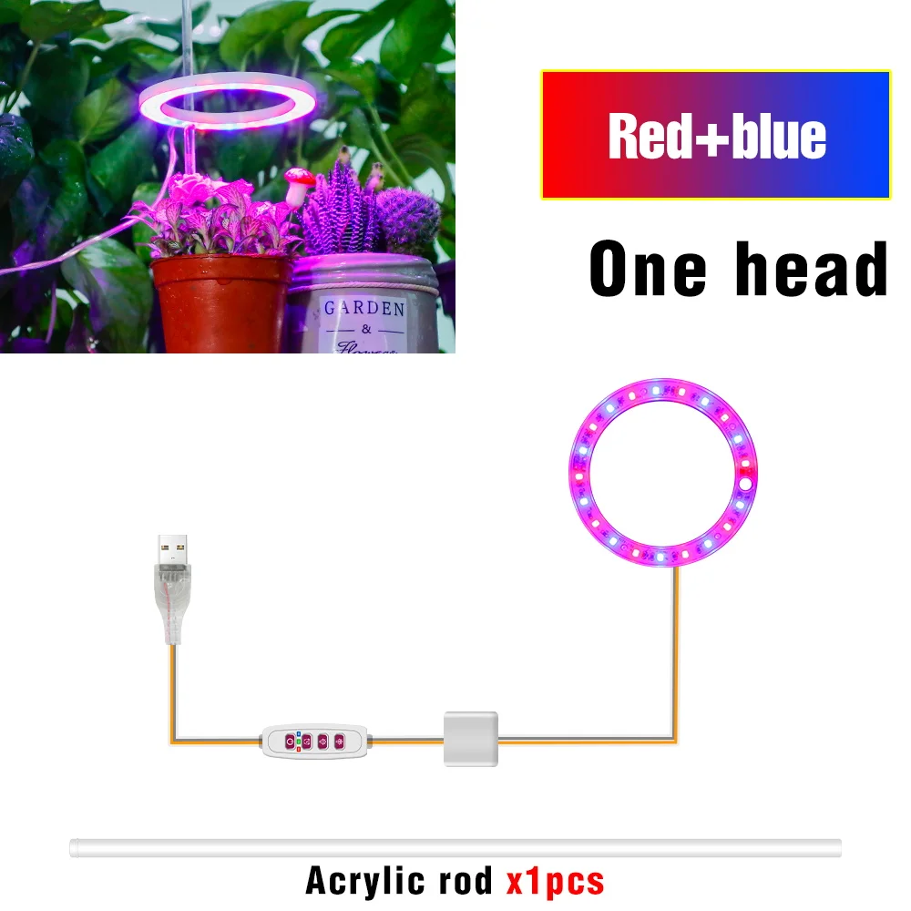LED Phytolamp Indoor Kweeklampen Volledige Spectrum Hydrocultuur Plant Lamp Voor Bloemzaden Teelt DC5V USB LED Groei Licht