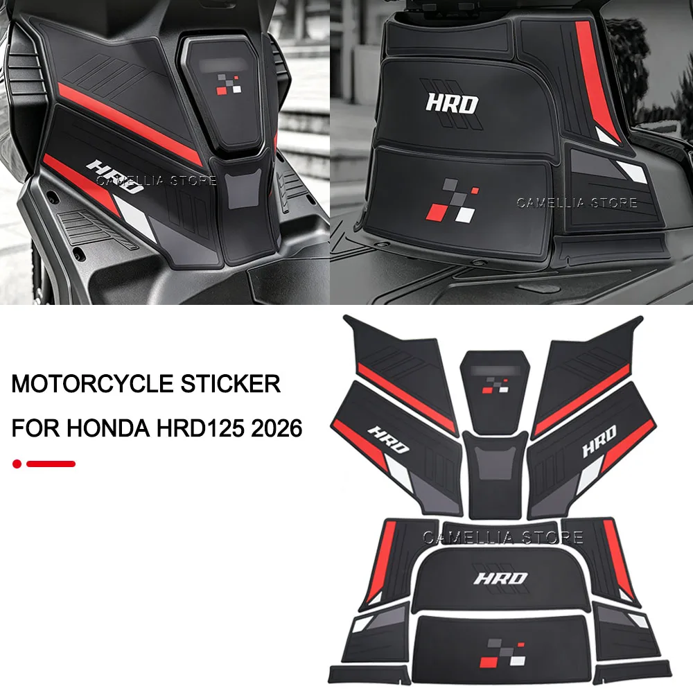 hrd125-2026-オートバイ燃料タンクパッドステッカー防水黒滑り止めサイドオートバイゴムステッカー