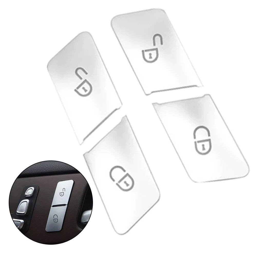 Car Door Lock Cover C E Class Lock Button Trim Easy Installation Enhanced Protection Scratch Protection Car Interior Decoration