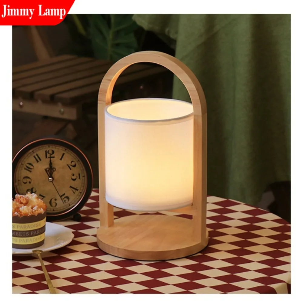 Japanese Wabi Sabi Rechargeable Desk Lamp Remote Control Eye Protection Sleep Dedicated Bedroom Bedside Table Lamp Night Light