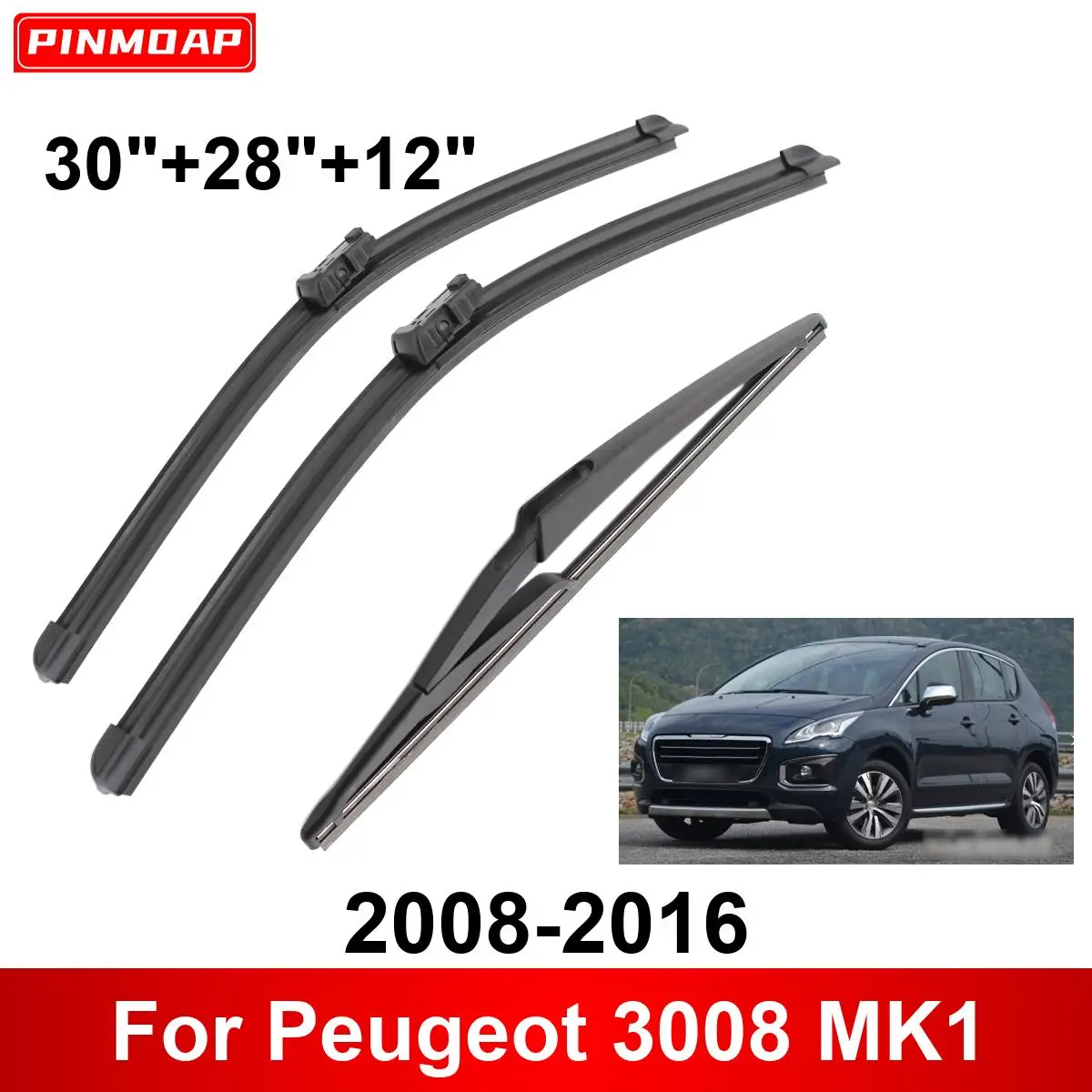 1/2/3/4/6PCS Auto Wischer Für Peugeot 3008 MK1 2008-2016 vorne Hinten Wischer Klingen Pinsel Auto Zubehör 2011 2012 2013 2014 2015