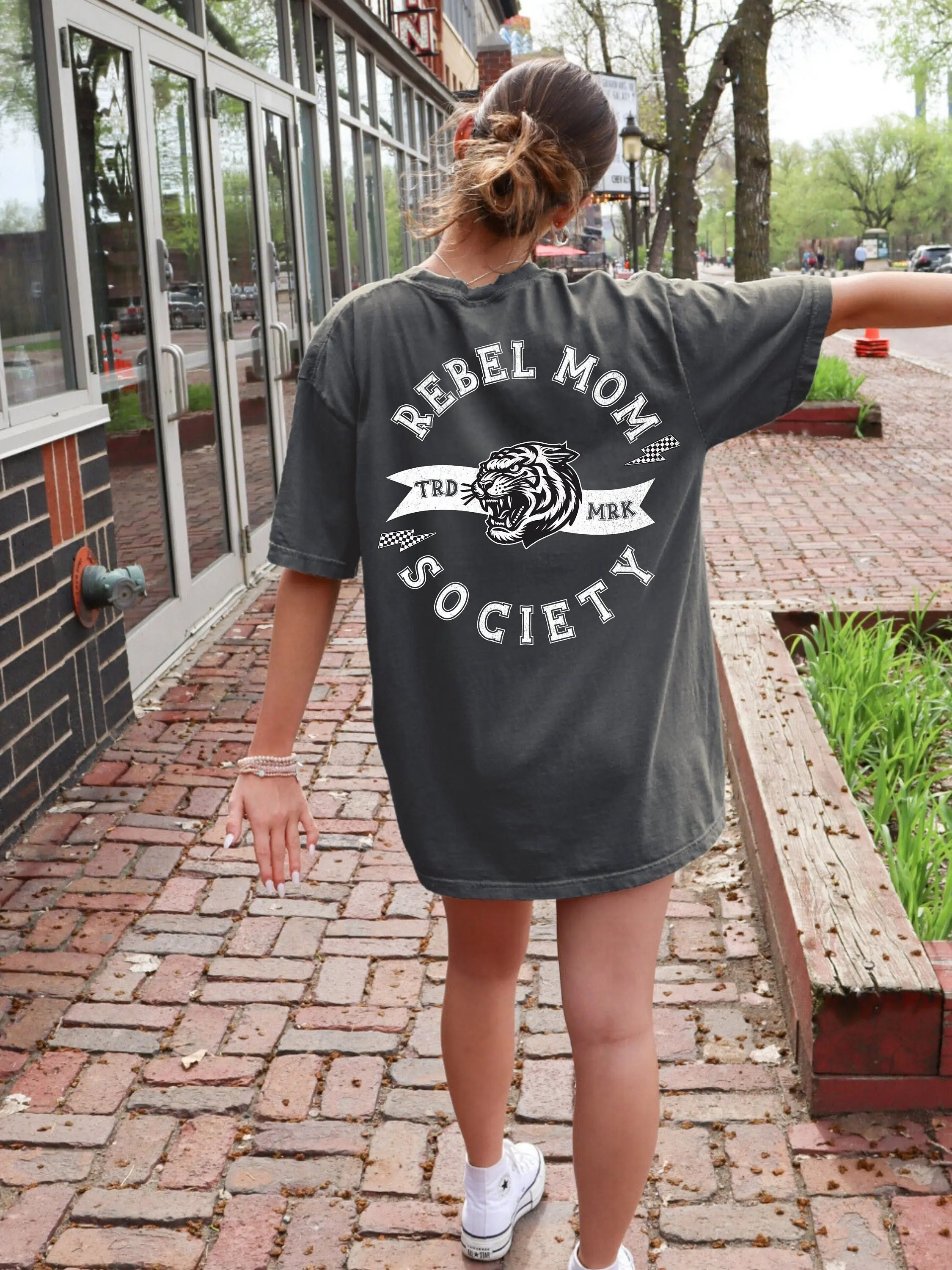 Rebel Mom Society Vintage T Shirt Comfort Colors Trendy Aesthetic Gift For Mother'S Day