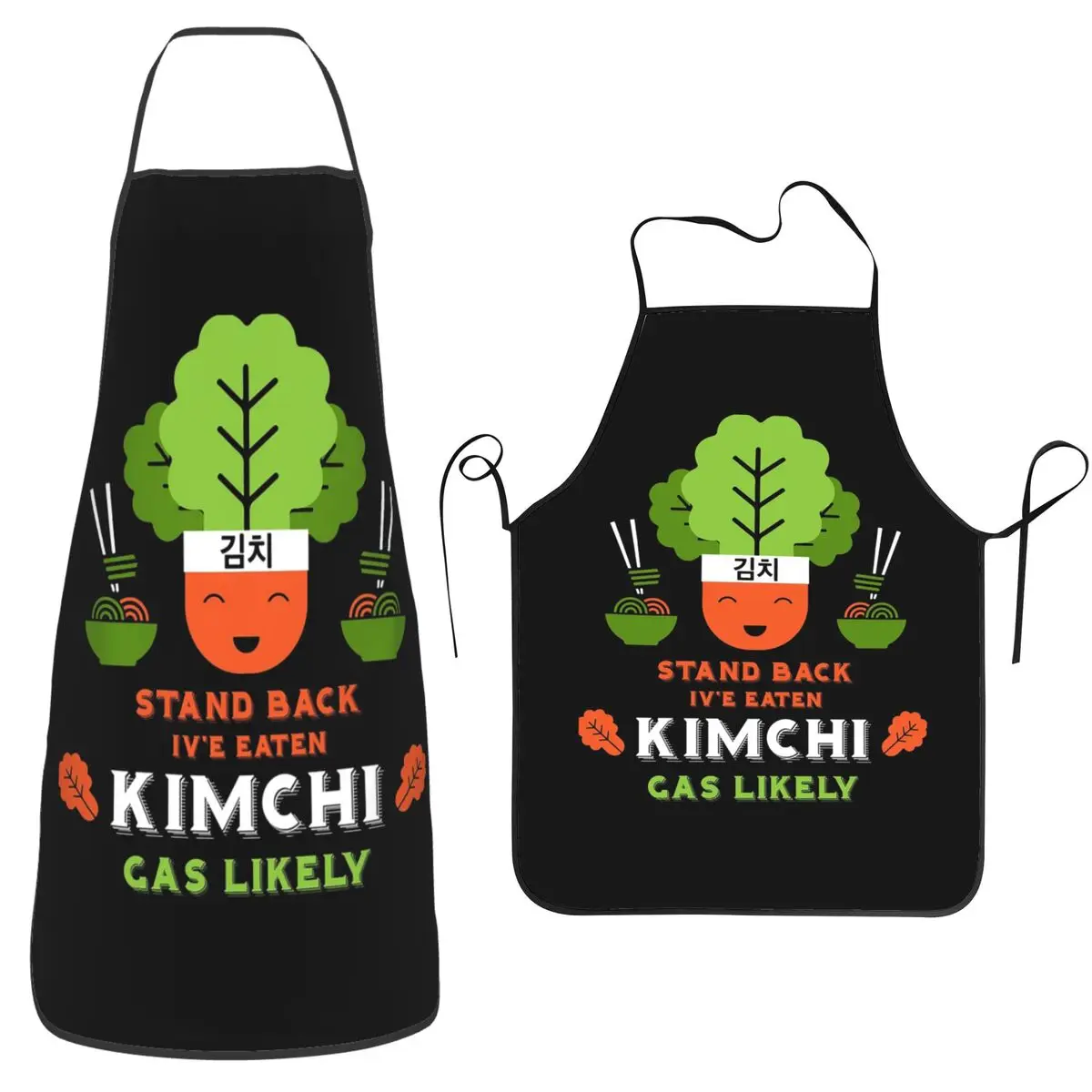 Delantal coreano Kimchi, delantales para Chef, cocina, hornear, babero impermeable, delantal de limpieza de cocina para mujeres y hombres, pintura