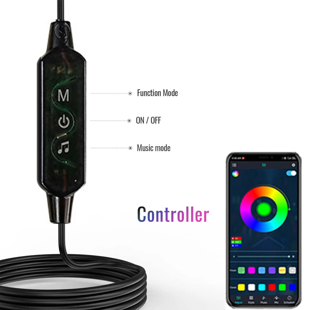 Taśma LED WS2812B RGBIC Indywidualnie adresowalna inteligentna taśma LED RGB Wodoodporna i zestaw do zdalnego sterowania aplikacją Bluetooth IP65