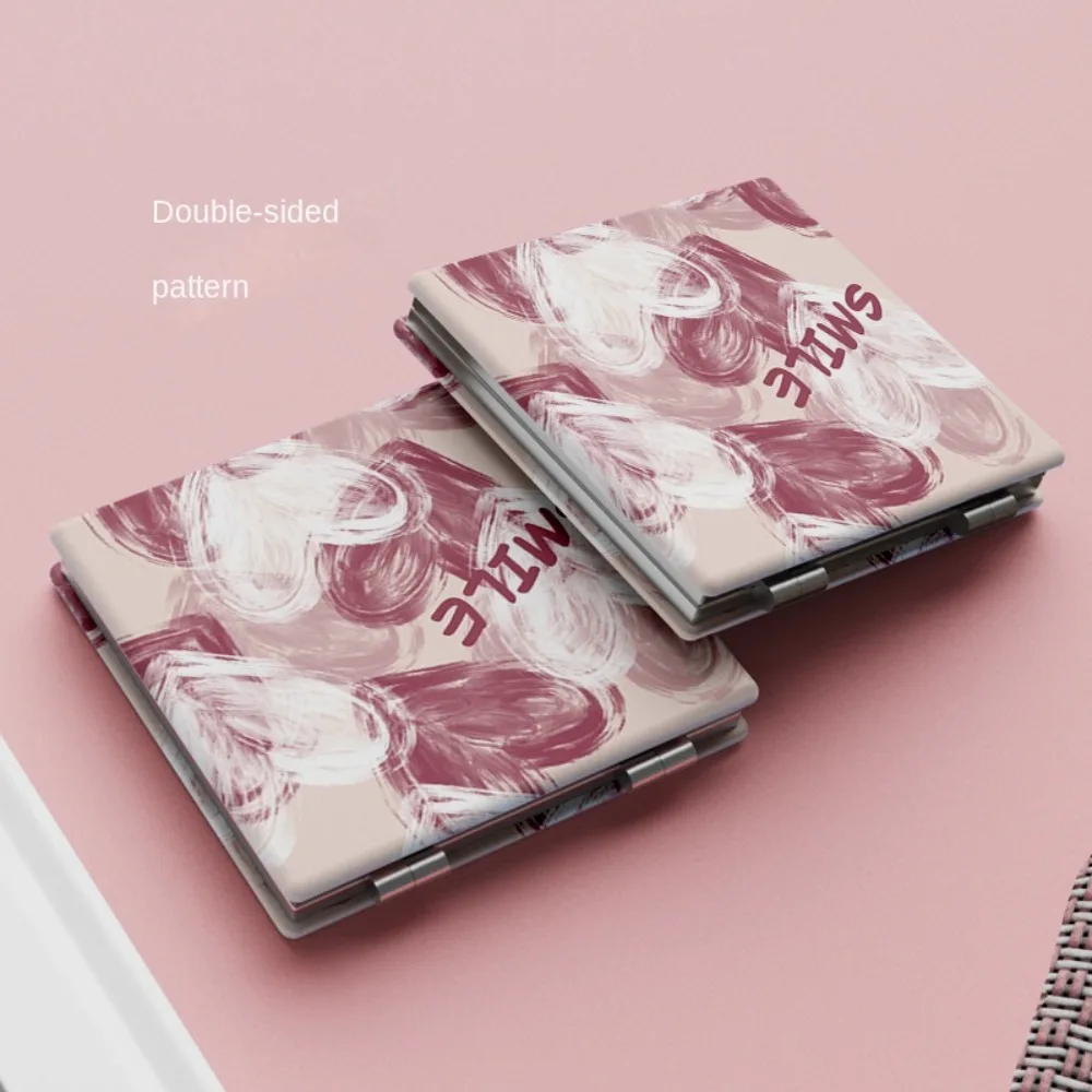 

Abstract Oil Painting Style Pattern Folding Makeup Mirror Double-Sided Cosmetic Mirror Portable Pocket Mirror Portable Mini
