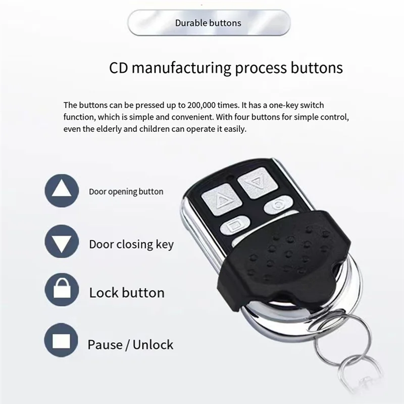 【58% OFF】5PCS 433Mhz Garage Door Remote Control Wireless Cloning And Learning Transmitter For Automatic Door Systems