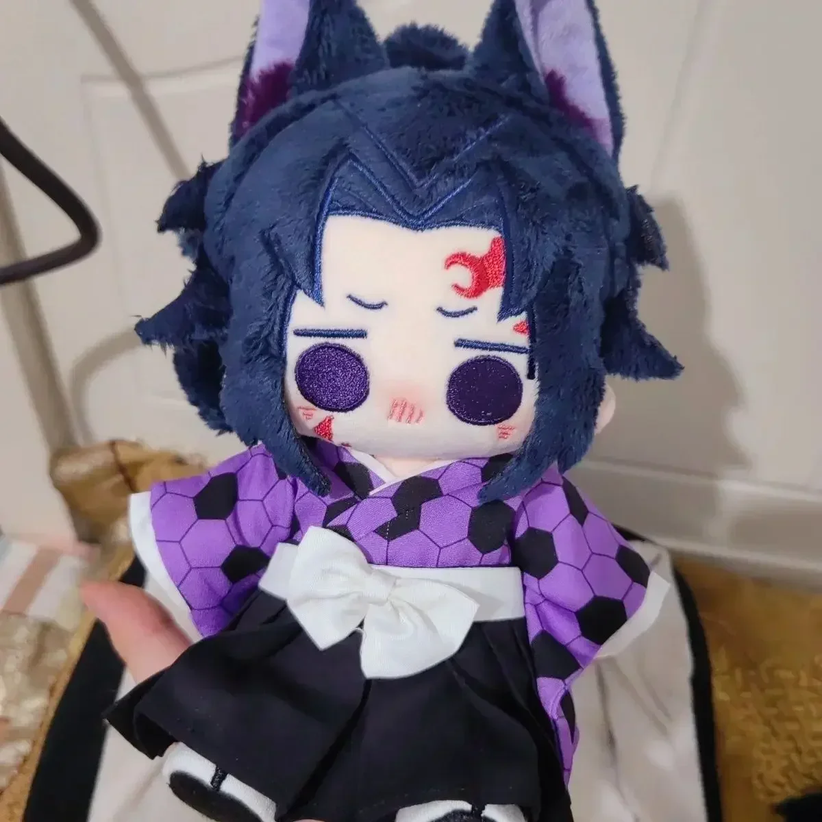 20 Cm Stuffed Doll Anime Kimetsu No Yaiba Demon Slayer Michikatsu Tsugikuni Secretary Kokushibo Figure Plush Toys for Kids Gifts