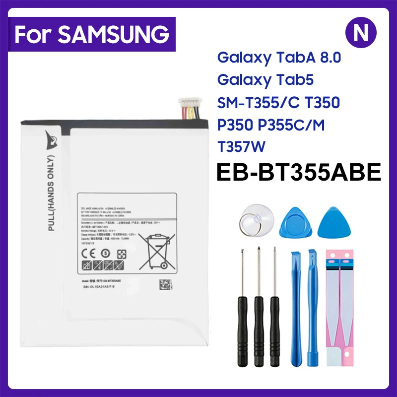 

New High Quality EB-BT355ABE 4200mAh Battery For Samsung Galaxy Tab A8 SM-P200 P205 P350 P355 Battery + Tools