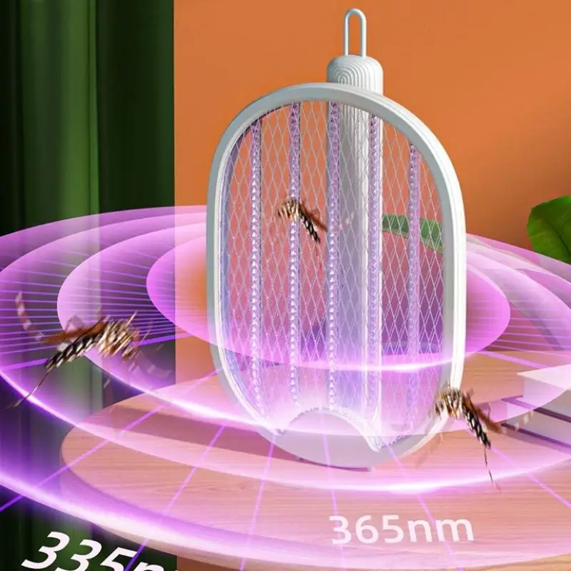 طوي قاتل الماموس الكهربائي القاتل USB قابلة للشحن فخ الذباب البعوض منشة مضرب مبيد حشري مع الأشعة فوق البنفسجية ضوء علة صاعق