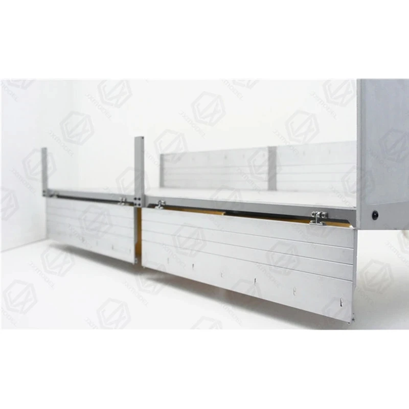 

CNC Aluminum Alloy KIT Fenced Carriage Body Cargo Box 1/14 For Tamiya RC Truck Trailer Tipper For Scania MAN F2000 Car Diy Parts