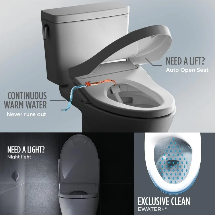 WASHLET + sedile wc Bidet elettronico, allungato, cotone bianco