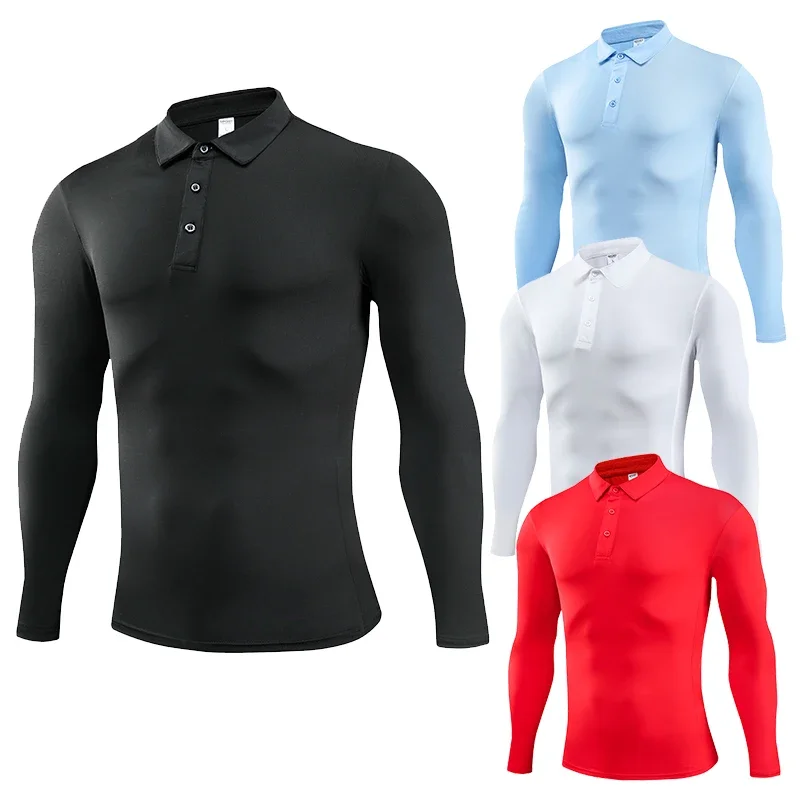 Men Sport T-shirt Breathable Training Long Sleeved Sweatshirt Badminton Clothing Fitness High Elastic Tights Casual Shirts Tops