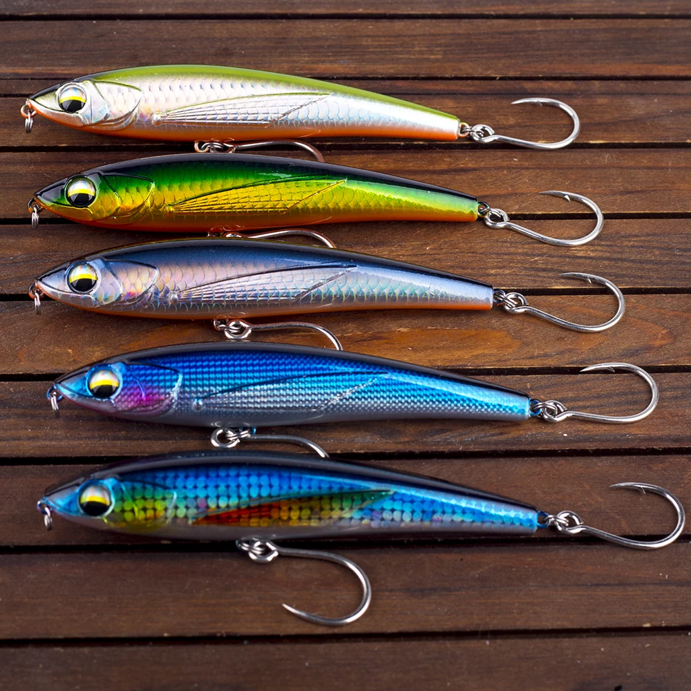 Magnisher Long Casting Sinking Pencil Baits 11.5cm 50.5g Fishing Lures Jigging Hooks Hard Bait Seafishing Artificial Wobbler