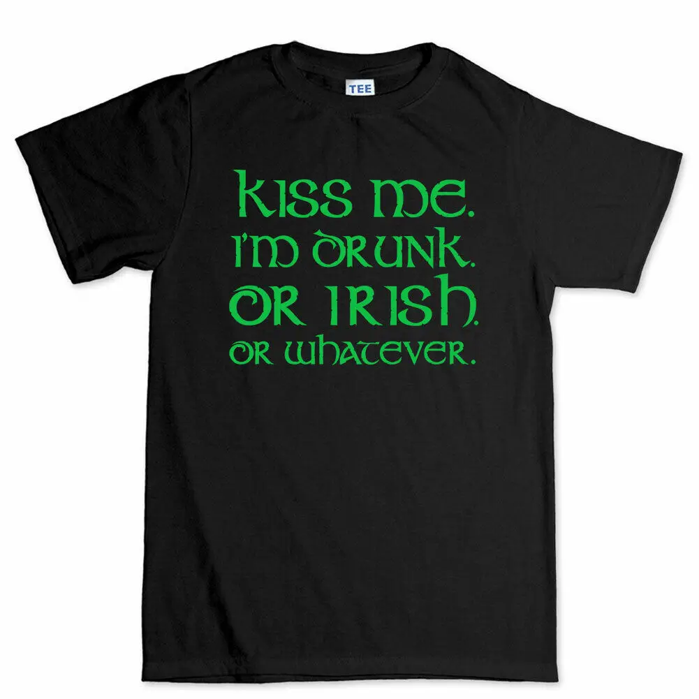 Kiss Me Im Drunk Irish Paddys Day Shamrock Clover Leprechaun T shirt Tee T-shirt