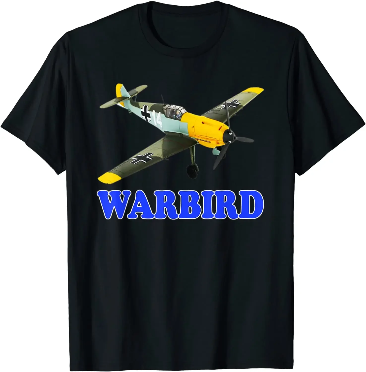 German WW2 Planes Messerschmitt BF109 Warbird Fighter Summer Cotton O-neck Short Sleeve T-Shirt