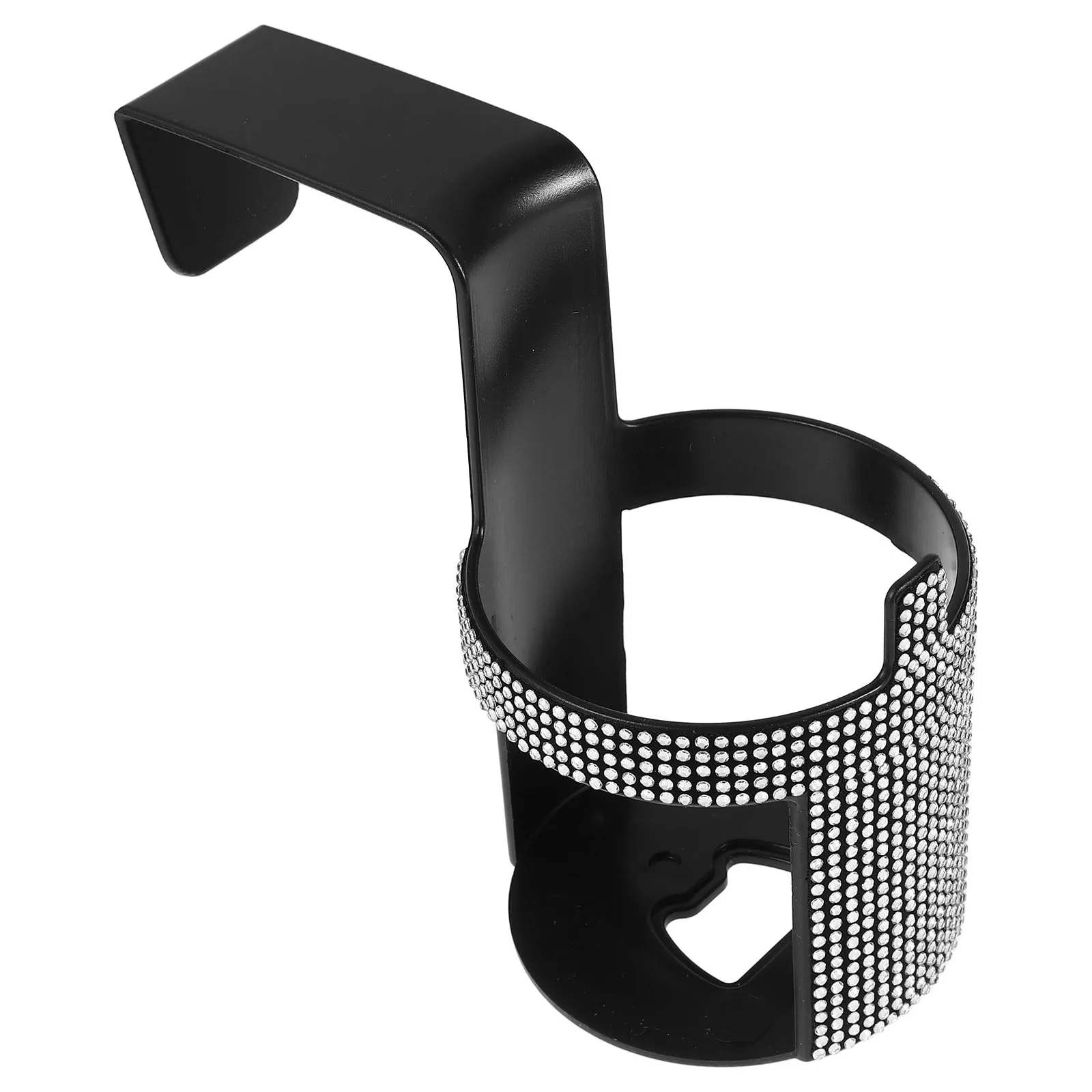 

Multifunctional Water Bottle with Hook Design Rhinestone Decor Durable Hanger for Car Office Home Use Auto Cup Holder for Drink