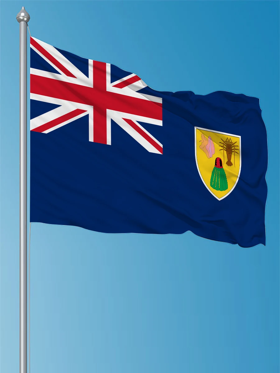 60X90CM 90X150CM Flag of the Turks and Caicos Islands National Banner High Quality Flying Flag  For Room Decor，Outdoor Decor