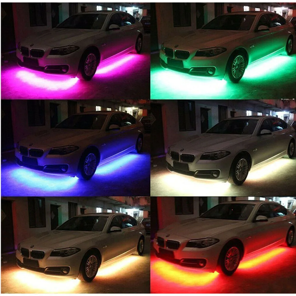 1 Drag 4-5050 Colorful voice-activated  Ambient light Decorative light Undercar light 60 * 90cm