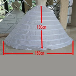 8 Reifen große weiße Quince anera Kleid Petticoat super flauschige Krinoline Slip Unterrock für Hochzeit Ballkleid Durchmesser