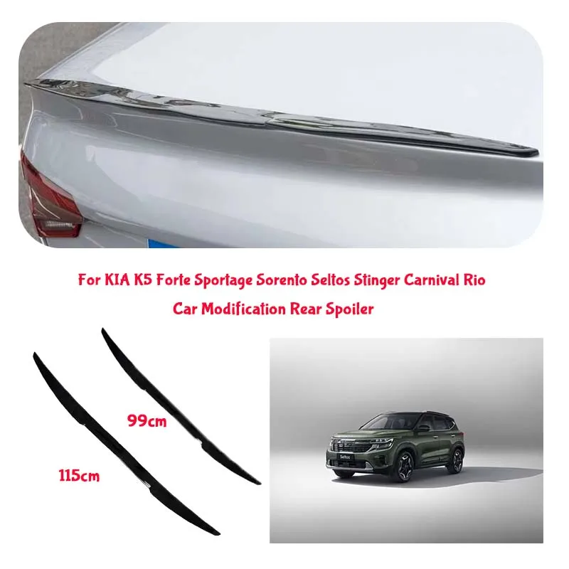 For KIA PVC Material Car Special Tail Wing Punch-Free Integrated Paste Auto Spoiler car wing