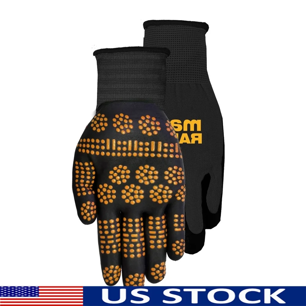 

Unisex 6 Pack Max G Radial Grip Gloves Puncture Resistant Non-Slip Durable Work Gloves Automotive Roofing Plumbing