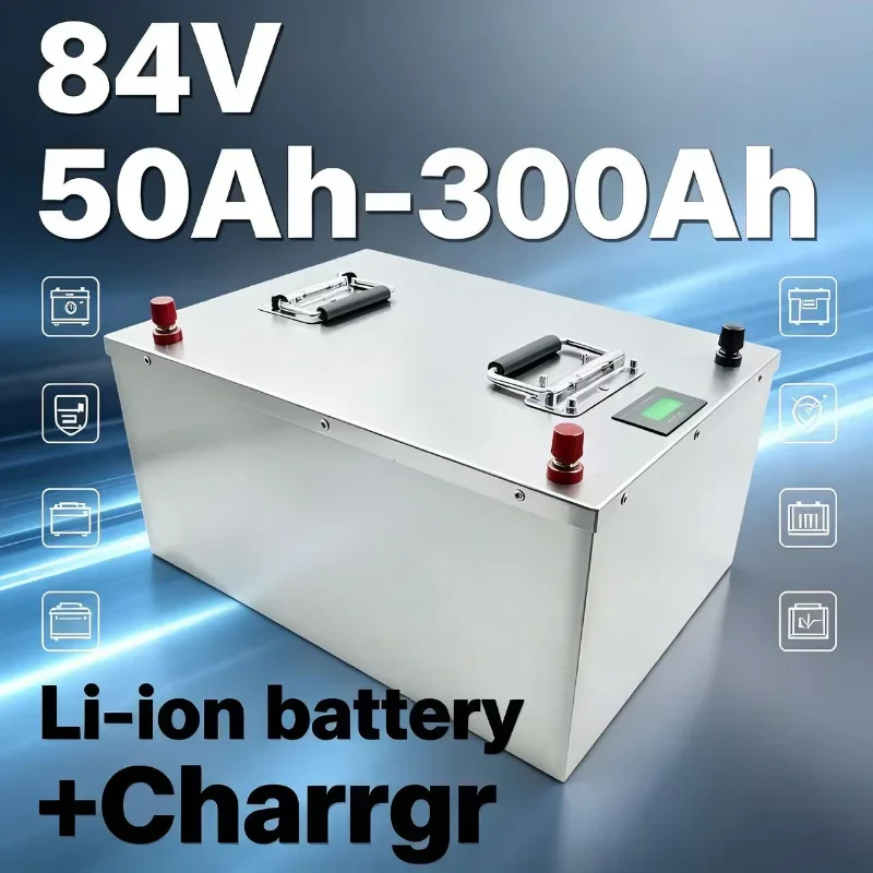84V 50Ah-300Ah Li-ion Battery Pack with BMS Rechargeable Lithium Battery for Airport Ground Support Equipment Electric Sightseei