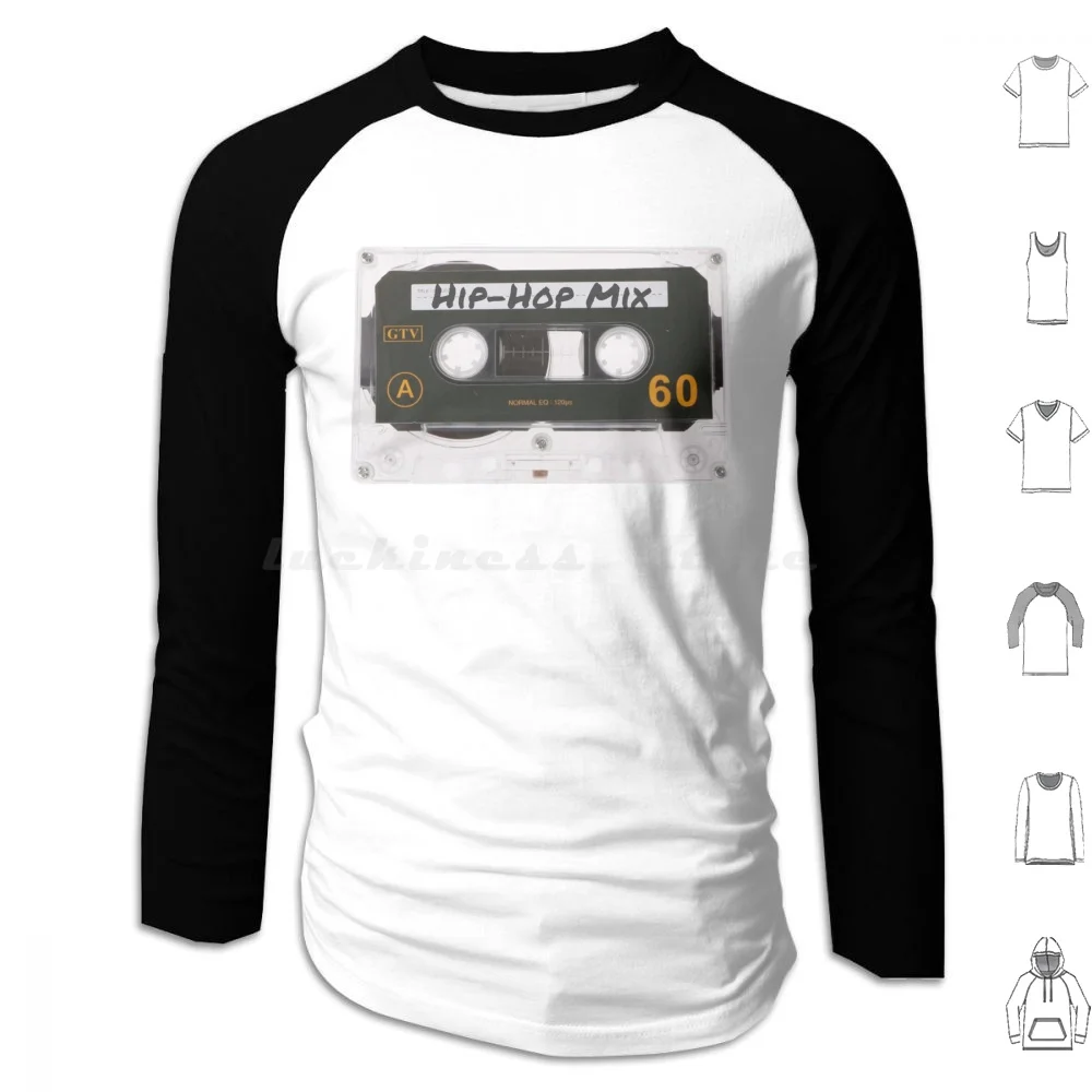 

Hip-Hop Mixtape Hoodies Long Sleeve Hip Hop Music Rap 90s Retro Cool Hip Hop Music