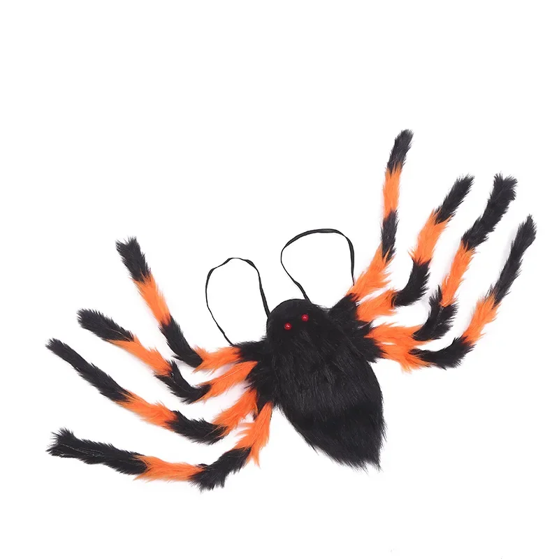 90/125CM Horror Plush Spider Bag Decoration Halloween Candy Backpack Big Spider Shape Trick or Treat Halloween Props Costume