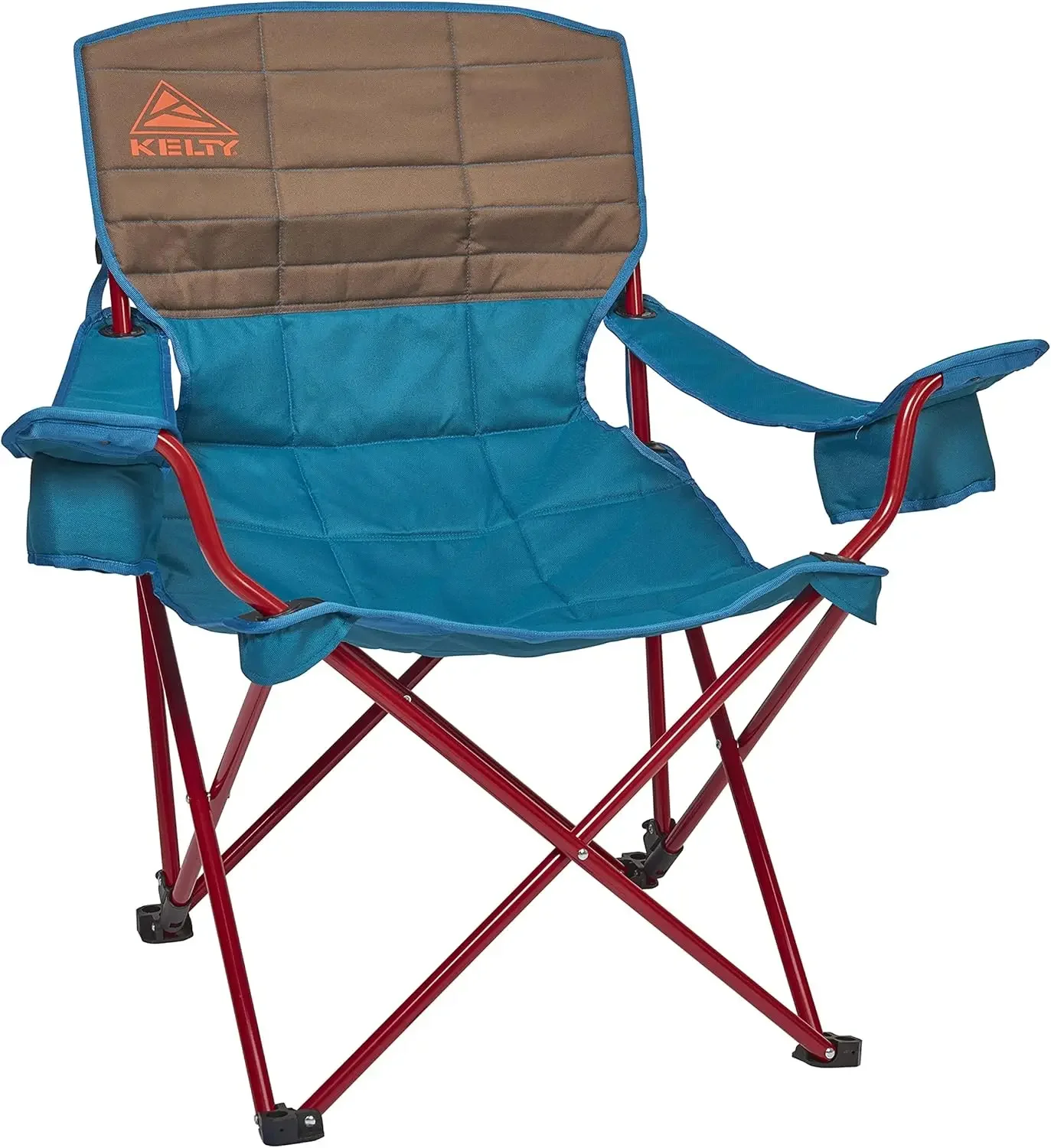 

Kelty Luxury Leisure Chair - Folding Outdoor Camping Chair, Insulated Cup Frame Steel Frame, Padded Roll Storage (Deep Lake)