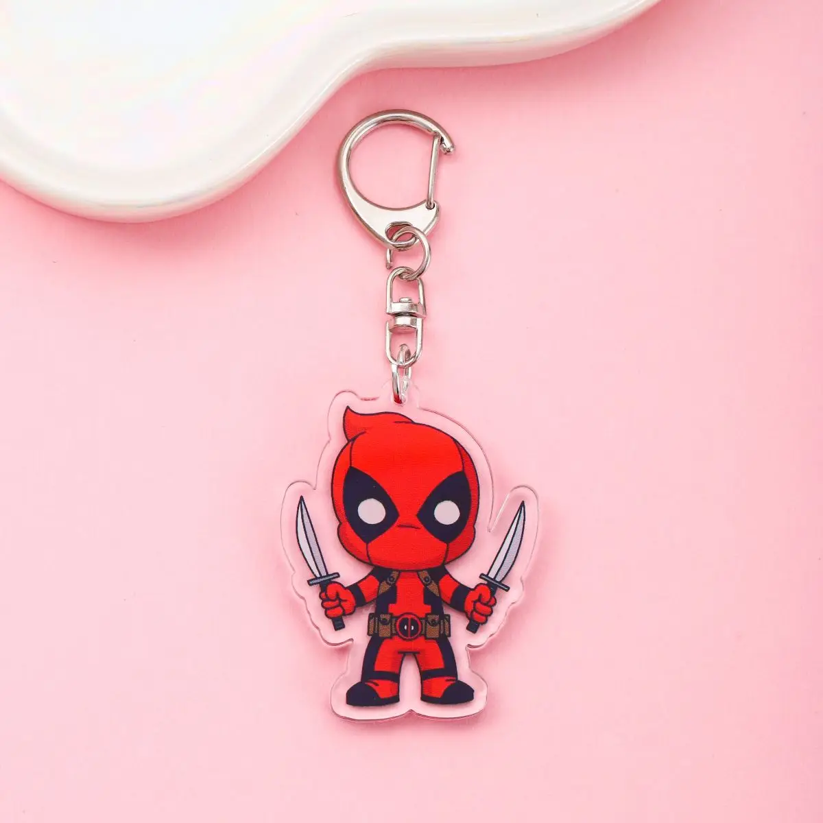 Anime Wolverine und Deadpool Acryl Schlüsselanhänger Mithelfer Forger Cartoon Tasche Anhänger süße Tasche Charme Schlüsselanhänger Freunde Fans Geschenke