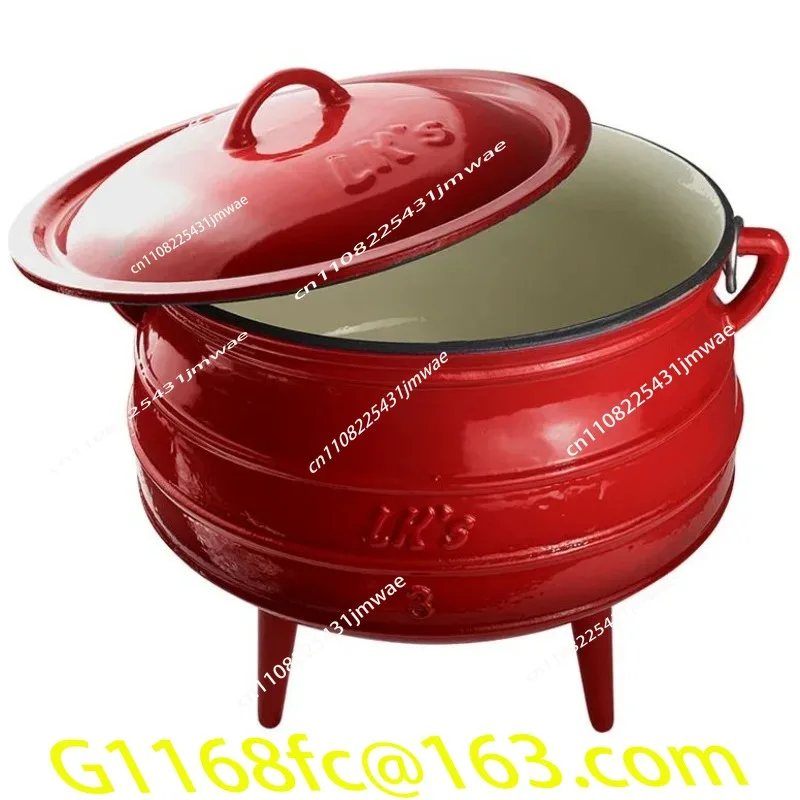 Hot Selling Cast Iron South African Three Legged Outdoor Stew Pot Hanging Pot 7.8L