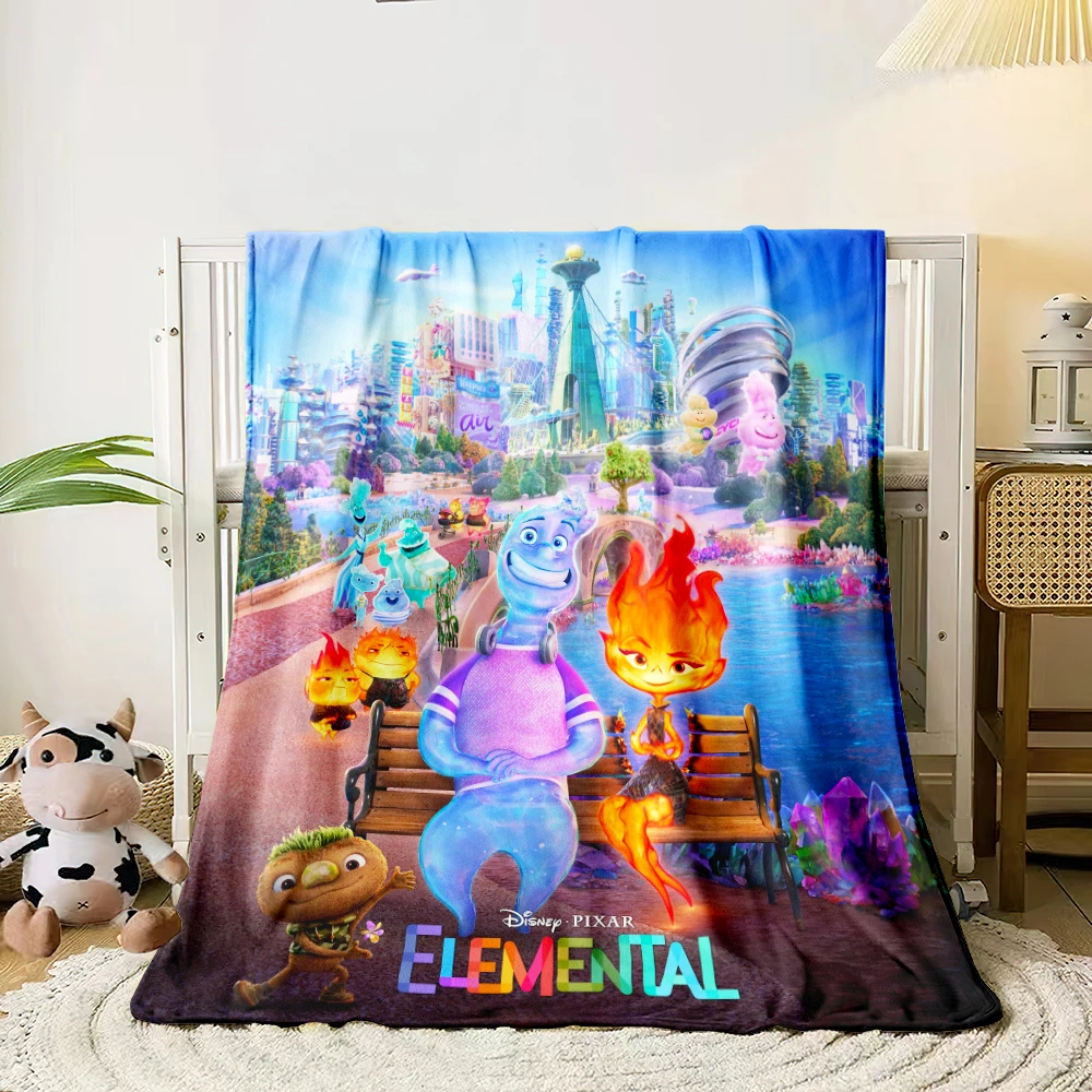 Elemental Cartoon HD Printed Flannel Thin Blanket.Four Season Blanket.for Sofa,beds,living Rooms,travel Blanket Gifts