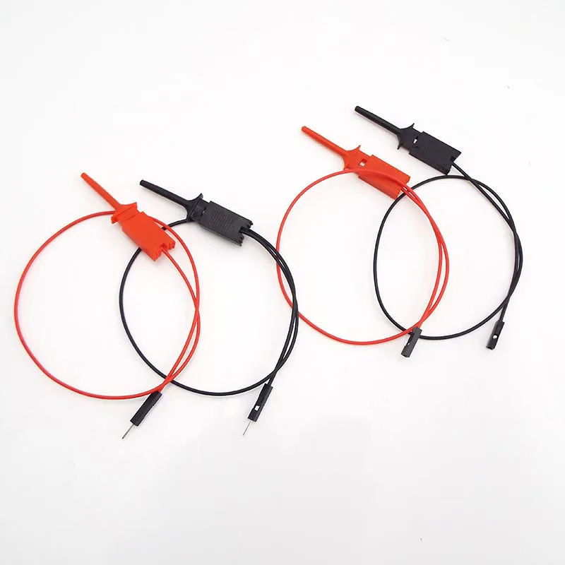 4types Single Test Hook Clip Line Probe Logic Analyzer 10pin Cable Crocodile Clip For Gripper Electronic Testing IC Grabber B4