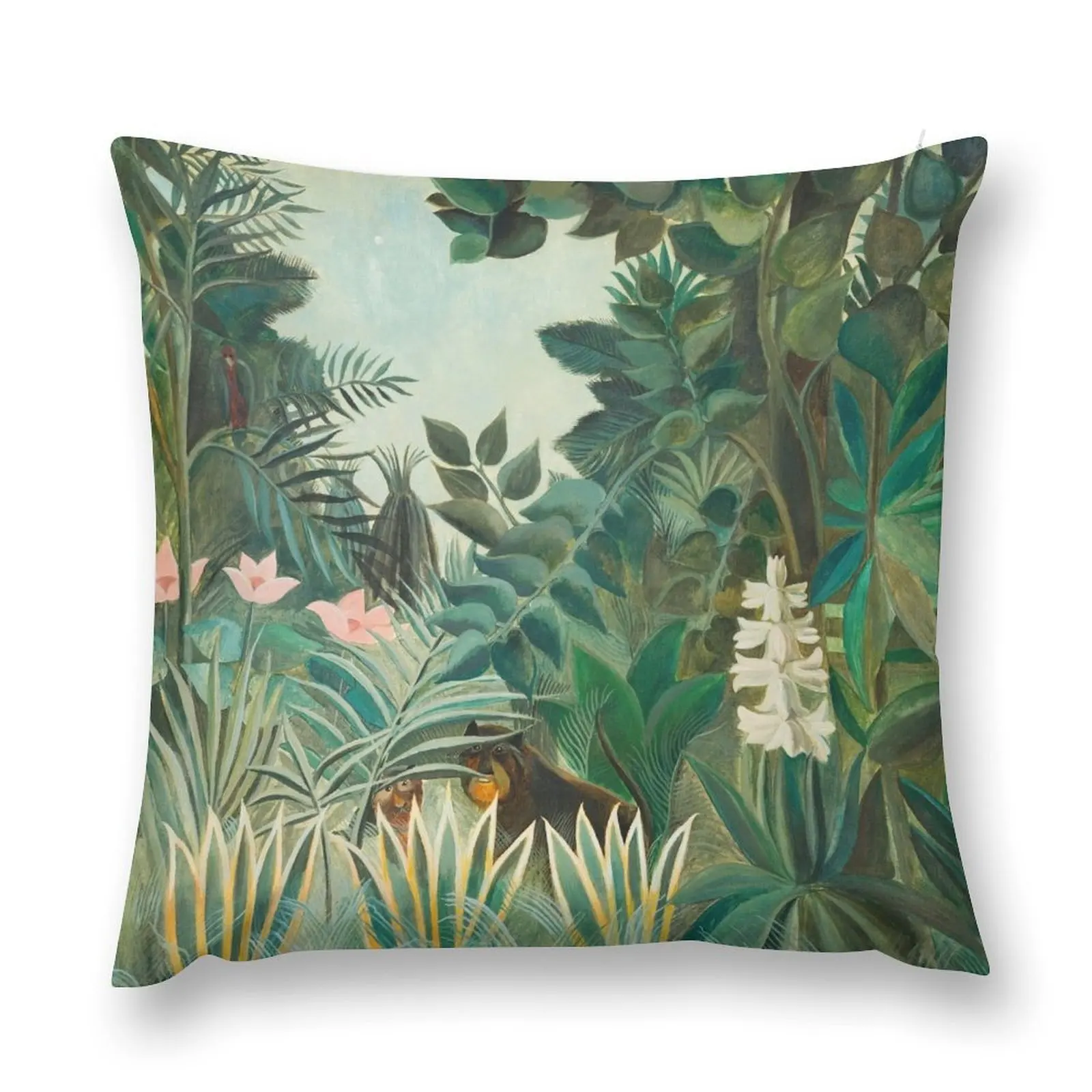 

The Equatorial Jungle by Henri Rousseau, 1909 Throw Pillow home decor items Custom Cushion Christmas Pillow Covers pillow