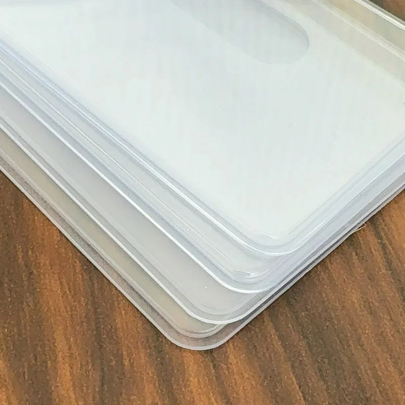 1-10 قطعة حامل بطاقة PVC واضح معرف شارة حامي حجب مقاوم للماء بطاقة الائتمان كم رقيقة جدا تصميم DIY بها بنفسك اكسسوارات أدوات #5